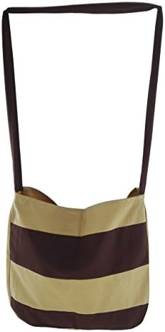 Inhoma Tote Bag stil| Shopping Bags | Brown Cream Liner Tote Bag Style | Beach Bag | 45 x 40 cm 12 Litres INHOMA24 Wow Beach Bag 100% Cotton | Washable and colorfast