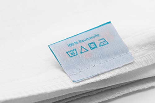 ZOLLNER® klassisches Betttuch / Bettlaken / Haustuch weiß ohne Gummizug 250×150 cm aus 100% Baumwolle, in weitern Größen erhältlich, direkt vom Hotelwäschespezialisten, Serie „22400“ - 3