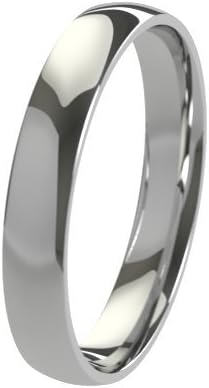 New Solid Platinum 950 3mm Heavy Court Shaped Comfort Fit Wedding Ring Band Available in All Sizes from H - Z+3 | UK Manufactured & Hallmarked