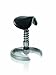 Produktbild SWOPPER SATTEL 3D-Aktiv-Bürostuhl Hocker Sitzpolster Sattel, Farbe schwarz (Sattel Leder), Fussring Metallgleiter, Feder SMALL 40 - 80 kg, Federfarbe schwarz, Basis Titan