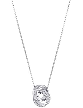 Swarovski Damen-Kette mit Anhänger Platiniert Kristall transparent Rundschliff-5240524