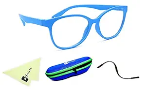 Affaires KIDS Blue Ray Block glasses Spectacles with anti-reflection for Eye Protection from Computer Tablet Laptop Mobile for Boys and Girls Anti Eyestrain (8142) (Blue) BC-306