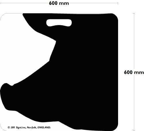 Pig Board, 610mm x 610mm x 10mm, Pig Silhoutte, Looking Ahead