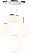 Price comparison product image GLOBO E27 Balla Pendant 5 Ball Lamp, Silver
