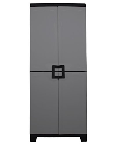 Ondis24 Kunststoffschrank Up Spind dunkelgrau anthrazit Aufbewahrungsschrank abschließbar mit Besenfach