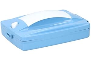 CUISINE ELEGANCE Crumb Brush Table Sweeper Handheld Carpet Crumb Brush Collector Double Roller Vacuum Cleaner Crumb Dust Hair Pet Fur Cleaning Brush for Carpet Sofa Home Kitchen Table (Blue)