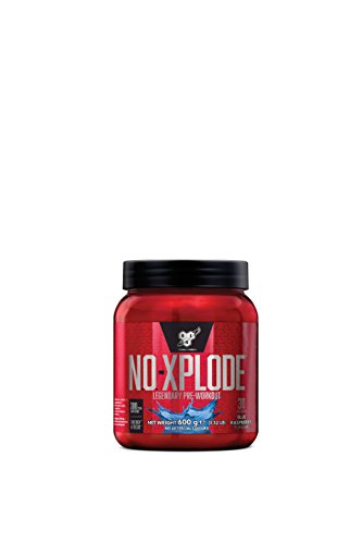 BSN Nutrition N.O.-Xplode, Suplementos Deportivos Pre Workout en Polvo con Creatina Monohidrato, Cafeina, Beta Alanina, Vitamina D y Vitamina B Complex, Frambuesa Azul, 30 Porciones, 600g
