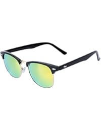 OUTEYE Unisex Clubmaster Wayfarer Retro Vintage Clasico Media Frame Gafas de sol
