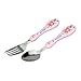 amazing-trading Stainless Steel Baby Cutlery Spoon Fork Set Pink