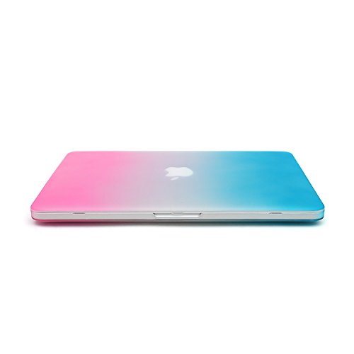 MacBook Pro 15 Retina Hülle Case,iNeseon Ultra Slim Plastik Hartschale Tasche Cover Shell, US Regenbogen und EU Transparent Tastatur Abdeckung Schutzhülle für Apple MacBook Pro 15.4 Zoll mit Retina Display Modell:A1398 (Regenbogen) - 4