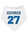 Personalised Sporty Style Name And Team Number College Sports Custom Bandana Baby Bib