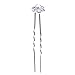 eBoot 20 Pack Pearl Flower Rhinestone Hair Pins Wedding Bridal Clips, White
