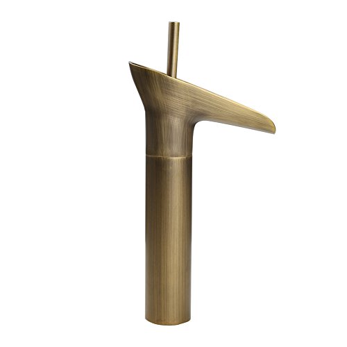 Comprar Fuloon Vintage Cascada Estilo Grifos para Fregadero de Control
Individual Rústica de Baño (cobre) Descuento