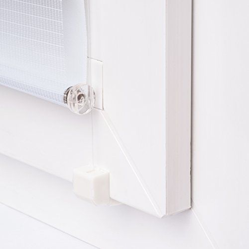 Doppelrollo verspannt weiss / Duorollo Rollo Klemmfix inkl Klemmträger: 60×150 (Gesamtbreite X Höhe in cm) / weitere Größen: 40 / 50 / 60 / 70 / 80 / 90 / 100 / 110 x 150 oder 210 cm - 7