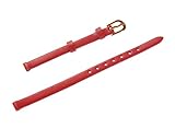 Uyoung Damen Leder 6 mm Rot Uhrenarmband LS018h0606-10