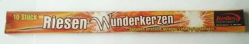 Wunderkerzen Riesen 10 Stück Brenndauer ca. 60 Sec. 1 Packung