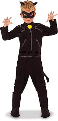 Rubies-Déguisement Classique Chat Miraculous Taille M, Boys, 640904-M, Noir, M