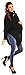 Zeta Ville Maternity Women's Chunky Cable Knit Sweater Poncho Rolled Neck - 312c (Black, ONE SIZE UK 8/10/12)
