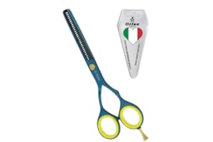 Gifaz Forbici Parrucchiere CM. 15 Professionali Made in Italy per Sfoltitura in Acciaio Inox rivestite al Titanio