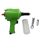 Vielseitige Verwendung mit Nieten mit 3/32 Zoll, 1/8 Zoll, 5/32 Zoll und 3/16 Zoll Durchmesser sowie Ersatznietenhalterungen, die bequem an der Unterseite angebracht sind