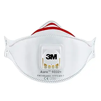 3M 9332+ Aura Disposable Respirator Mask (1, White)