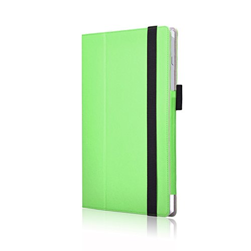 Microsoft Surface Pro 4 Cover Tasche mit praktischer Stand Funktion Case aus robustem Kunstleder und zusätzlicher Displayschutz Glas kombiniert Schutz und Design für Ihr Microsoft Surface Pro 4 Hülle Case in Grün von UC Express® - 7