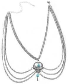 Decoration of Europe and the United States and the United States and the United States handmade jewelry retro exaggerated sexy clothing metal carved tassel body chain