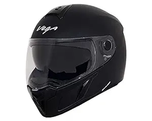 Vega Ryker D/V Full Face Helmet (Dull Black, M (58 cm))