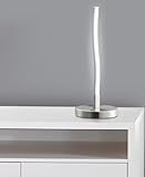 Trango Modern Design LED Deko-Tischleuchte wellenförmige, Moderne Lichtleiste mit geschwungen Form, Tischlampe, Nachttischlampe, Lampe 