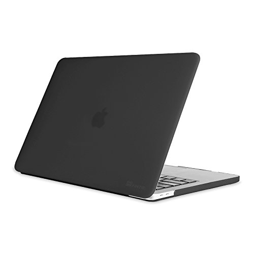 Fintie MacBook Pro 13 Hülle 2016 - Ultra Slim Hochwertige Matt Gummierte Hartschale Tasche Schutzhülle Snap Case für NEUESTE 13-zoll MacBook Pro 13" (2016 Freisetzung) A1706 / A1708 mit/ohne Touch Bar and Touch ID, Schwarz