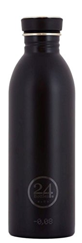 Preisvergleich Produktbild 24Bottles Trinkflasche Edelstahl satiniert - 500ml BPA frei und leicht, 21x6,5cm, Schwarz