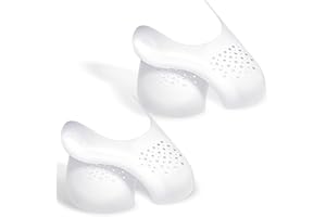 VICTOR GEORGE HOMES Crease Protectors for Shoe-2 Pairs Sneaker Against Toe Box Shoe Creases Anti Crease Guard for Shoe Wrinkles Running Casual Shoes(White)