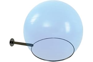 AUXPhome Support de balle de yoga mural en acier inoxydable pour exercices de yoga et de stabilité, 32 cm à 86 cm, pour cours de fitness ou salle de gym à domicile, avec vis