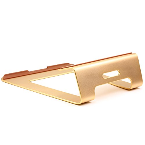 [WoW] Original UrCover Aluminium Notebookständer und Halter für Apple Macbook Pro/Retina, [DEUTSCHER FACHHANDEL] Samsung Laptop, Asus Laptop, Lifebook, Netbook, Notebook, Lenovo Ultrabook Gold - 6