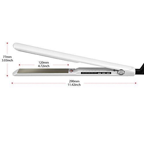 Molain Haarglätter /Glätteisen mit 120mm extralange und extrabreite Keramikplatten - 5