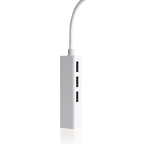 ELEGIANT USB 3.1 Typ C Hub 3 Prot USB 3.0 Hub mit Ethernet Adapter für neue MacBook 12” Chromebook Pixel Nokia N1 und andere Geräte mit USB C Port 0.66 Füße / 20cm weiß - 2