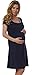 Italian Fashion Dagna Maternity/Nursing Nightdress,Size L,Navy Blue