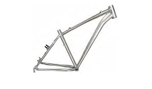 raw aluminium bike frame