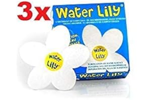 Water Lily - Lot de 18 fleurs absorbantes, contre les saletés grasses comme les huiles et les crèmes solaires dans l’eau de piscine, jacuzzis & spa