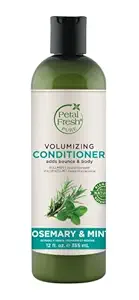Petal Fresh Pure Volumizing Rosemary & Mint Conditioner for thin hair - 355 ml| Silicones, Color & Paraben Free| All Natural| 100% Vegan & Cruelty Free