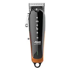 Asbah Professional Emeba III Trimmer | Cordless Trimmer | Clipper With Guide Comb| One Year Warranty, Lifetime Repair & Services, Multicolor