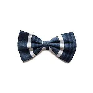 Ruse Pet Dog and Cat Bow Tie 'Blueberry Striper' Easy to Use Anti Chafing Elastic Strap Gift for Pets Dogs & Cats Scarf Tie/L-XL