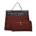 Produktbild Weibliche Handtasche 2019 neue einfache Kontrastfarbe Kelly Tasche Schultertaschenweibliche Flut Paket (Wine red color, 40.5 * 14 * 25cm)