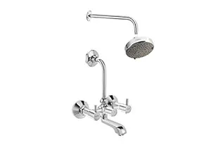 CERA - Wall Mixture Quarter Turn with Overhead Shower Multi Flow (5 Inches) & (15 inches) Shower Arm