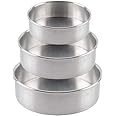 Royale Mesum Round Cake Mould Baking Aluminium Tray For Half Kg, 750 Grams And 1 Kg (Set 3 In 1) - Grey