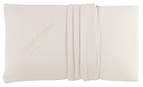 2-tlg MIX-SPAR-Set: 1x (80x40x15cm) Probiotic Ag+ und 1x (40x24x12cm) TRAVEL Nackenstützkissen aus Gelschaum, Orthopädisch & Allergikerfreundlich - 5