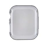 Vamoro Protection Ultra-Slim Clear PC Protect Case Cover for Apple Watch Series 4 44MM Stücke dünnster gehärteter Glasschirmschutz(Schwarz)