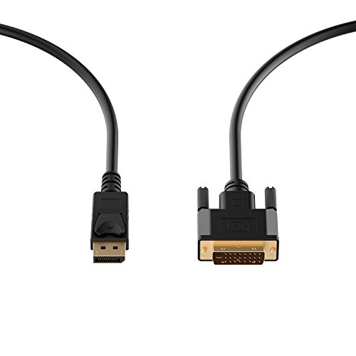 DP auf DVI, Rankie 2-Pack 1.8m Gold Plattiert DisplayPort DP zu DVI Kabel (Schwarz) – R1109E - 4