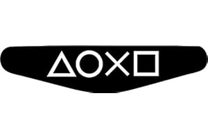 DECUS-SHOP Autocollant pour barre lumineuse de manette PlayStation PS4 Motif au choix Playstation Icons (schwarz) noir