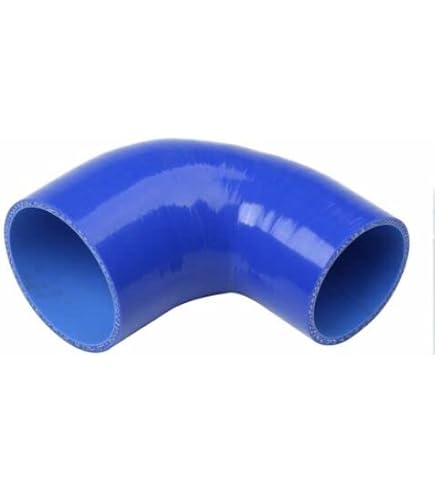 Accoppiatore riduttore a gomito a 90 gradi in silicone a 4 strati da 7,6 cm a 8,9 cm per turbo/intercooler/tubazioni di aspirazione, lunghezza 102 mm, spessore 5 mm, con morsetto a T